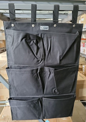 6-Pocket Universal Hotel Janitor Housekeeping Cart Caddy Bag Snap On Black