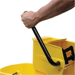 Genuine Joe GJO02347 35 QT Side Press Mop Bucket Wringer Combo Each Yellow
