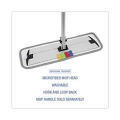Boardwalk MFM185BCFDZ 18 in. x 5 in. Split Microfiber Mop Head – Blue (1 DZ) New
