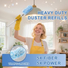 Kefanta Duster Refill Kit 6 Ft Super Extendable Handle Compatible Swiffer 360
