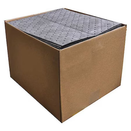 Spilfyter Db-7200Bx Sorbent Pad, 48 Gal, 16 In X 18 In, Universal, Gray, 200 Pk