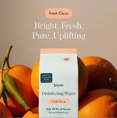 Biom Disinfecting Wipes – Variety – 3pk/180ct Fresh Citurs – Alpine Mint