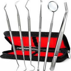 G.CATACC Dental Tools, 7 Piece Set, 6 Pack Tools With Black Case