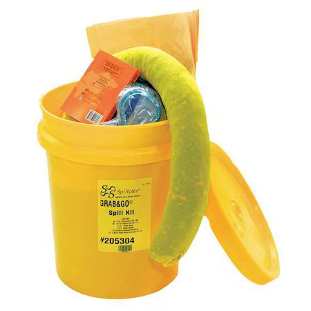Spilfyter 205304 Spill Kit, 4 Gal Volume Absorbed Per Kit, 5 Gal Capacity,