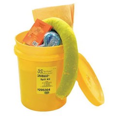 Spilfyter 205304 Spill Kit, 4 Gal Volume Absorbed Per Kit, 5 Gal Capacity,