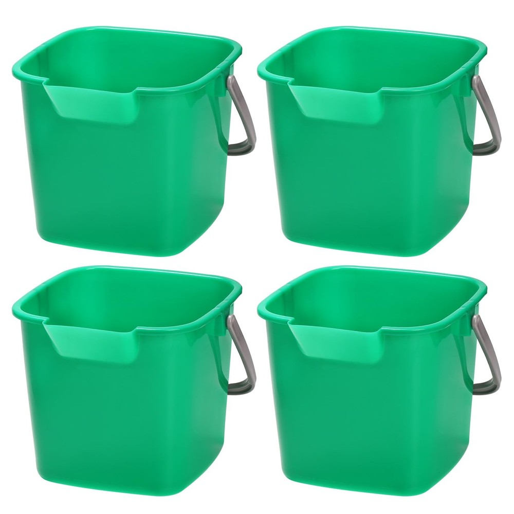 Peohud 4 Pack Sanitizing Buckets, 3 Quart Small Cleaning Square…