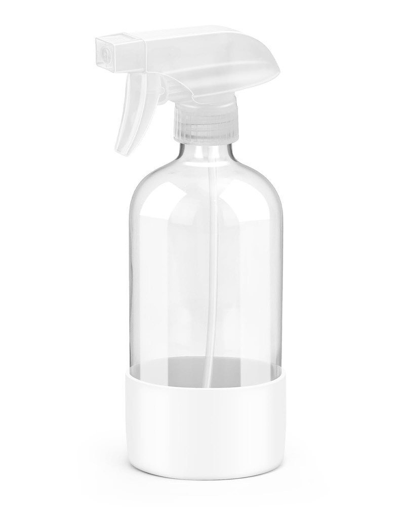 Rionisor Glass Spray Bottles with Silicone Sleeve 16 Ounces, White