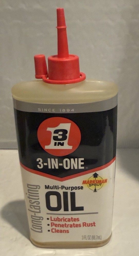 3 IN ONE Long Lasting Multi Purpose Oil Lubricates, Cleans, Protects, – 3 OZ