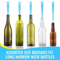 16″ Bottle Brush Cleaner for Water – Long Handle 2 Piece Set, Blue