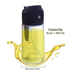 FULL OF INNOVATION 2 PACK Kitchen 2 in 1 Oil Dispenser and Sprayer Yellow