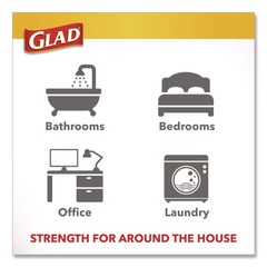 Glad 78812 8″ x 18″ 4 gal Small Trash Bags – Wht Febreze Fresh Clean 156/CT New