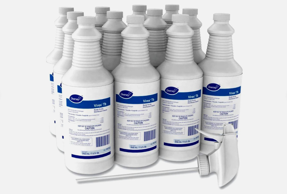 Diversey Virex TB Disinfecting All-Purpose Cleaner – 32 oz. 12 Bottles