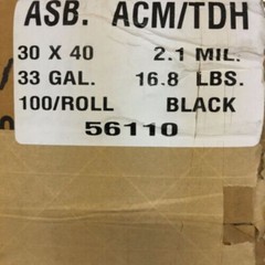 ACM Printed Poly Bags Black 2.1 mil Blended Material 30″ X 40″ – 100 Count
