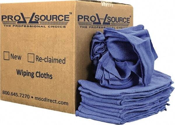 5 Lb Box Blue PRO SOURCE Virgin 100% Cotton Lint-Free Huck Towels: 16″ x 25″