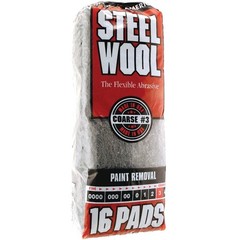 Homax 106606-06 Steel Wool, #3 Grit, Coarse, Gray