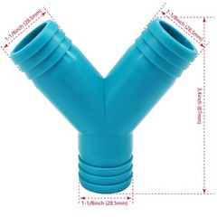 1 1/8 inch 3 Way Y Barbed Fitting for Marine Plumbing Bilge Pump Small, Green