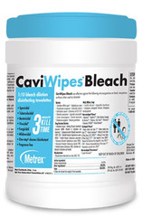 CaviWipes Bleach Disinfecting Towelettes – 6″ x 10.5″, 90 Wipes/Canister