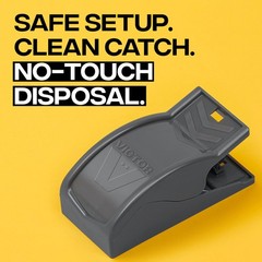Victor M070B Easy and Safe-Set Power Kill Mouse Trap Quick Clean Gray