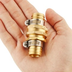 4 Set Brass Garden Hose Repair Connector Kit with 4 Set, Fit for 3/4″ hose