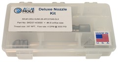 Aqua Mole 4pc Sewer Squad Deluxe Jetter Nozzle Kit 3/8″ NPT 3000 PSI 4.8 Orifice