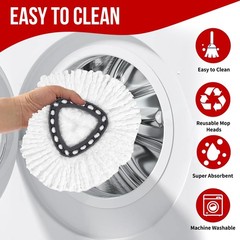 O-Cedar Spin Mop Head, Base, Handle Replacement for EasyWring 1 Tank White
