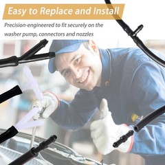Windshield Washer Hose Kit – 4 Meter Universal Fluid 157 inches, Black