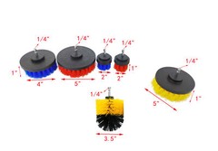Drill Brush Attachment Set Scrubber Pads Cleaning Grout Bathtub Sink Carpet