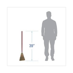 Boardwalk 951TCT Lobby/Toy Broom w/ 39″ Wood Handle – Red/YEL (12/Carton) New