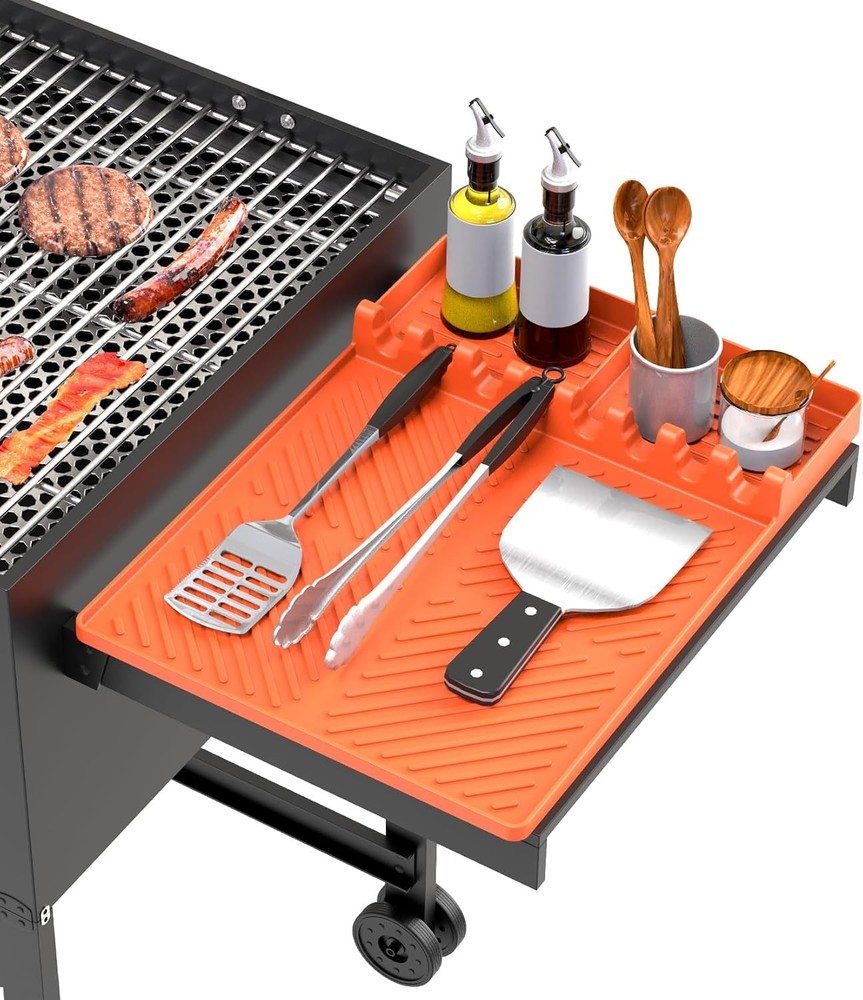 Orange Silicone Grill Mat Compatible with Blackstone Griddle