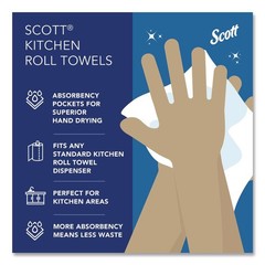 Scott 41482 1-Ply 11″ x 8.75″ Kitchen Roll Towels – White (20 Rolls/CT) New