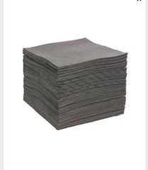 SPILLTECH GPF100H 19” X 15” GRAY ABSORBENT PADS FUELS AND WATER, ( 100 Pack )