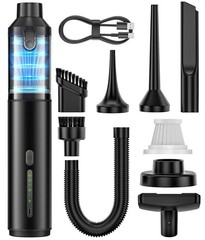 Car Vacuum Portable Cordless Handheld Cleaner 4-in-1 Mini Black