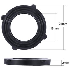 20 Pack Garden Hose Rubber Washers with Self Locking Tabs Black Seal Set