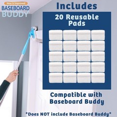 Baseboard Buddy 20-Pack Replacement Pads | Reusable 20 Count (Pack of 1)
