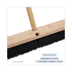 Boardwalk 20624 3″ Polypropylene Bristles 24″ Brush Floor Brush Head – Black New