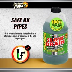 Instant Power Slow Drain Build Up Remover – Prevents Clogs, Ends 2 Liter