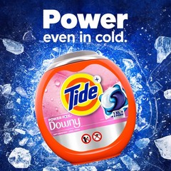 Tide Power PODs + Downy Laundry Detergent Pods, 45 45 Count (Pack of 1)