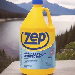 Zep Commercial Floor Disinfectant No Rinse 1 Gallon Blue ZUNRS128