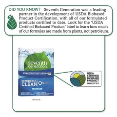 Seventh Generation 22150CT Auto Dishwasher Powder – Free and Clear (12/CT) New
