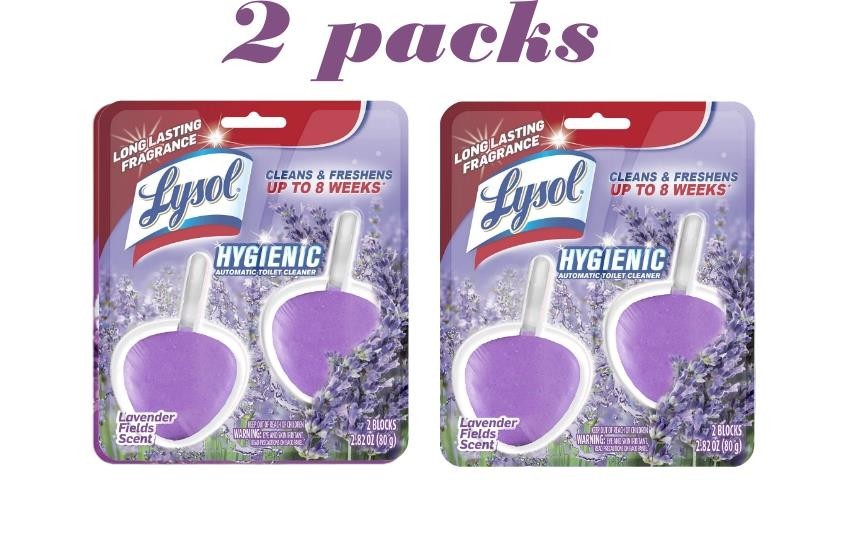 2 Lysol No Mess Automatic Toilet Bowl Cleaner Lavender 2/Pack 83722