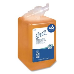 Scott 91557 Essential 1 L Bottle Hair and Body Wash – Citrus Floral (6/CT) New
