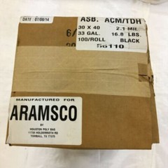ACM Printed Poly Bags Black 2.1 mil Blended Material 30″ X 40″ – 100 Count