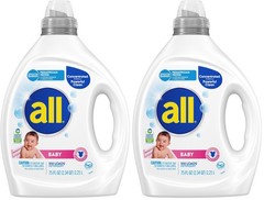 all Baby,Gentle for Baby,Liquid Laundry 75 Fl Oz (Pack of 2), Clear