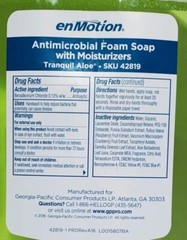 GEORGIA PACIFIC EnMotion Antimicorbial Foam Soap With Moisturizers 42819 1200 mL