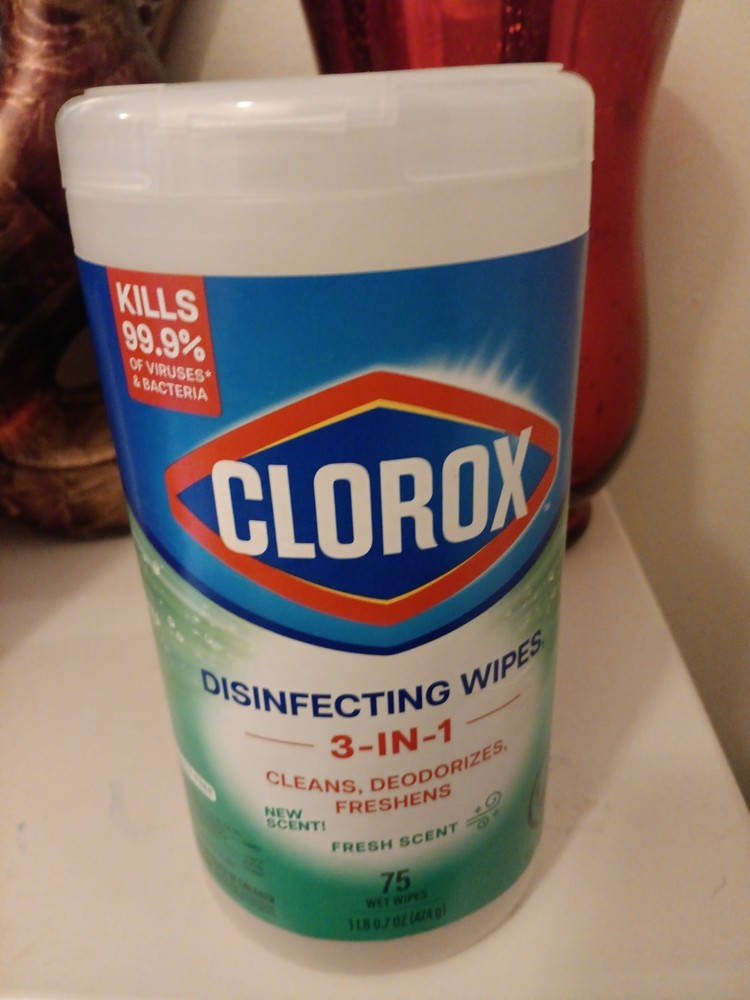 (1-CONTAINER) CLOROX DISINFECTING & CLEANING WIPES FRESH SCENT, 75 WIPES