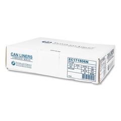 High-Density Commercial Can Liners, 4 Gal, 6 1 Count (Pack of 1), Clear