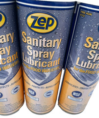 Zep Sanitary Spray Lubricant for The Food Industry NSF, Repels Water (Lot of 5)