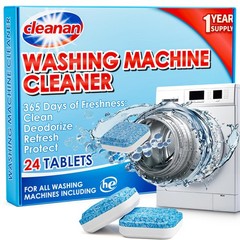 Washing Machine Cleaner Tablets – 24 Pack for Year-Round 24 Count (Pack of 1)