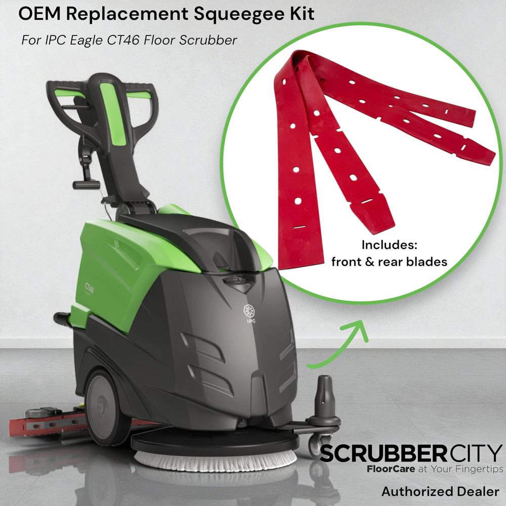 OEM Squeegee Blade Set Front & Rear for IPC Eagle CT46 B50 Floor Scrubber