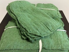 100 PIECES NEW GREEN INDUSTRIAL SHOP RAGS CLEANING TOWELS